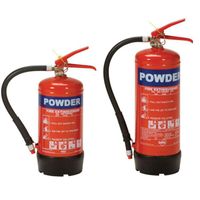 Portable Abc Dry Powder Fire Extinguishers Including Wall Mount Bracket Multiple Sizes - DPFE9