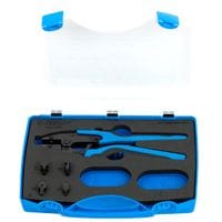 Set of Grip Crimp Pliers with Exchangeable Jaws In Plastic Box - 621557
