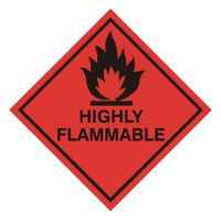 Highly Flammable Sticker - WS002