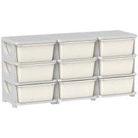 Kids Storage Units with Drawers 3 Tier Chest Dresser Tower Cream