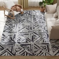 Non-Slip Washable Rug Chenille Floor Carpet for Living Room -Black 290L x 200W x 0.5H cm