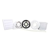 Aura Inline Shower Fan Kit with Timer & LED -Light 100mm