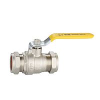 Lever Ball Valve -Yellow Handle 28mm - PRLBV28YEL