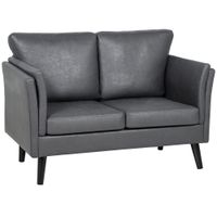 Small Sofa Loveseat Sofa for Bedroom Home Office Grey
