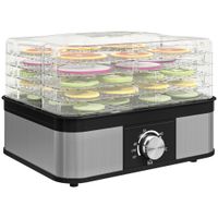 5 Tier Food Dehydrator 245W for Drying Fruit Meat Vegetable Black