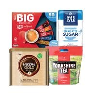 Perfect Break Catering Bundle Tea + Coffee + Sugar + Biscuits (Pack of 4)