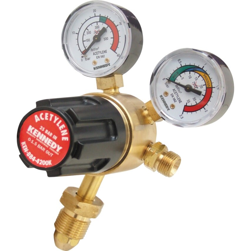 Bottle Pressure Regulator Acetylene 25 bar to 1,5 Bar