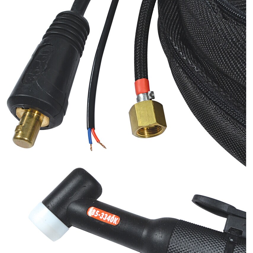 Kennedy TTF026 Flexible Head TIG Torch 200DC/160AC, Air Cooled X 3.8MTR Cables Zoro UK