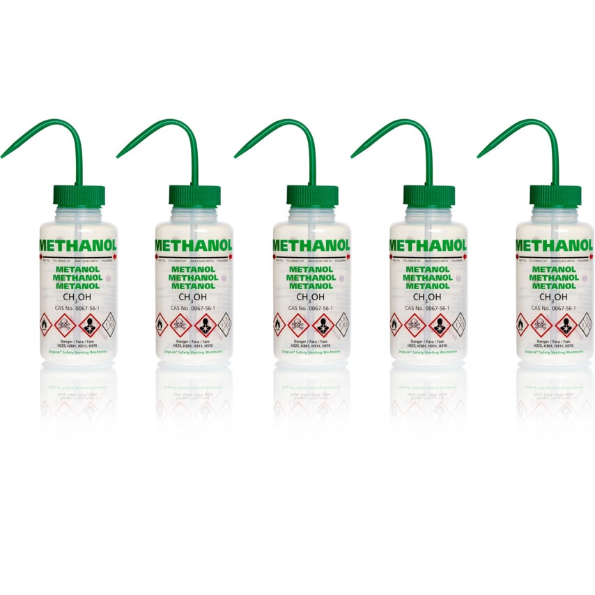 Azlon Wash Bottle, Multilingual 500ML - Methanol (Pk-5)