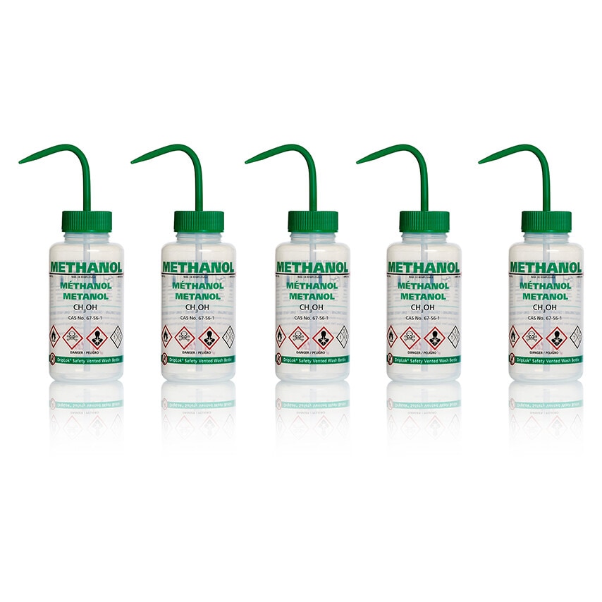 Azlon Wash Bottle, Multilingual 250ML - Methanol (Pk-5)
