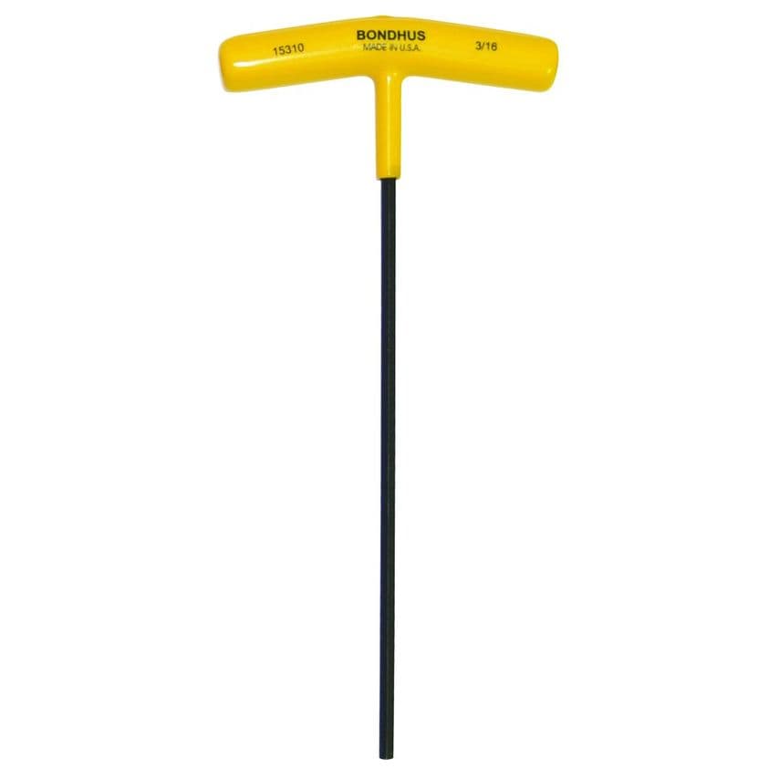 Bondhus 3/16" T-Handle Hex Driver 9", 3/16", 15310