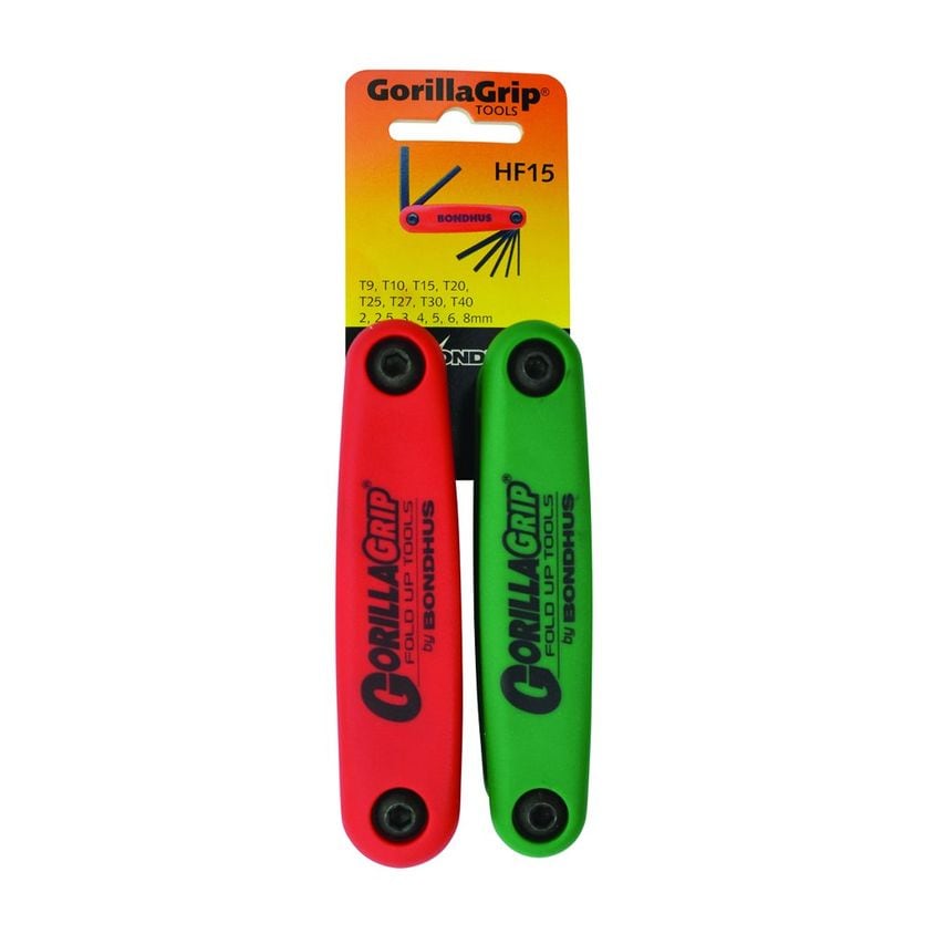 Bondhus Gorilla Grip Hex Fold Up Keys Twin Pack (12587+12634), 12544