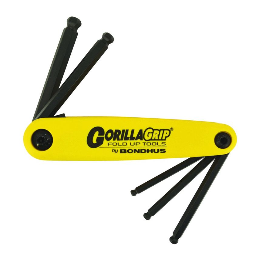 Bondhus Gorilla Grip Hex Fold Up Keys 3/16-3/8 BPT BF5, 12894