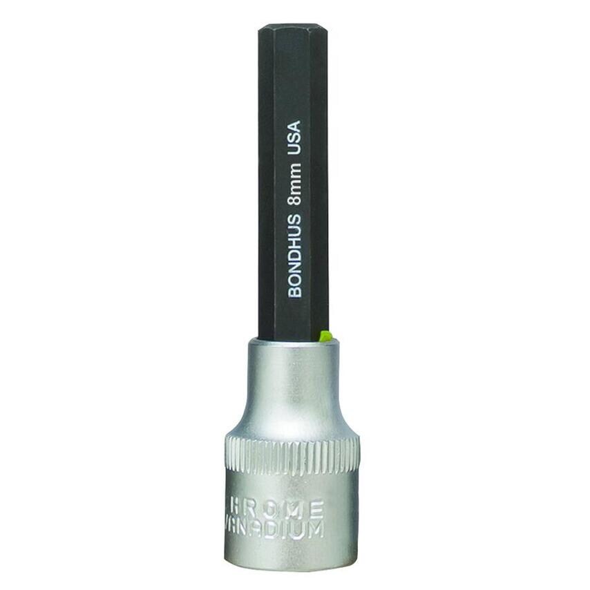 Bondhus 8mm Hex 2" Inhex Socket Bit + Hex Socket, at Zoro