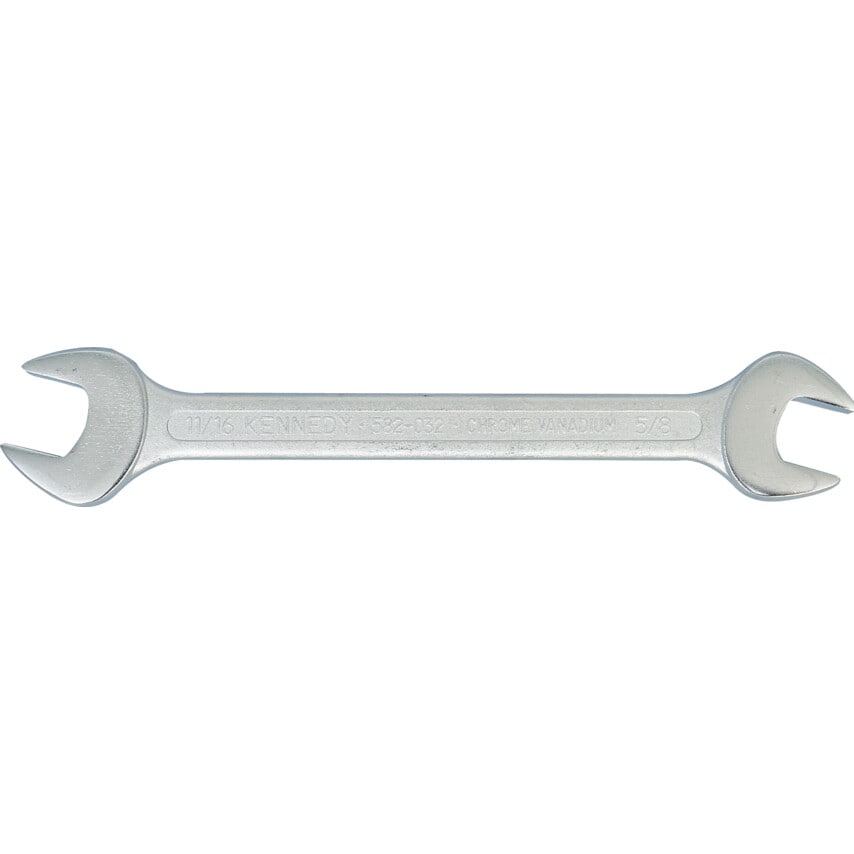 Kennedy Imperial Open Ended Spanner, Double End, Chrome Vanadium Steel, 5/16in. x 3/8in