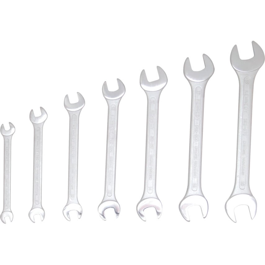 Kennedy Metric Open Ended Spanner Set, 6 - 19mm, Set of 7