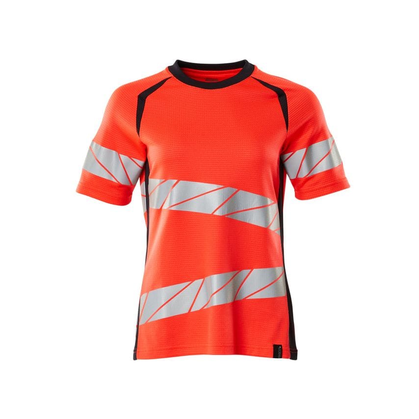 Mascot 19092-771 Women's Accelerate Safe T-Shirt - Hi-vis Red/Dark Navy - S (1 P