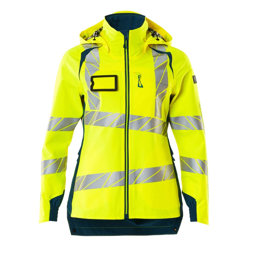 Mascot 19011-449 Women's Safe Supreme Outer Shell Jacket - Hi-vis Yellow/Dark Pe