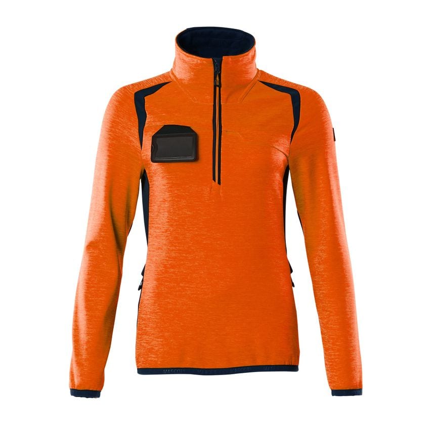 Mascot 19353-316 Women's Accelerate Safe Fleece Jumper with Half ZIP - Hi-vis Or