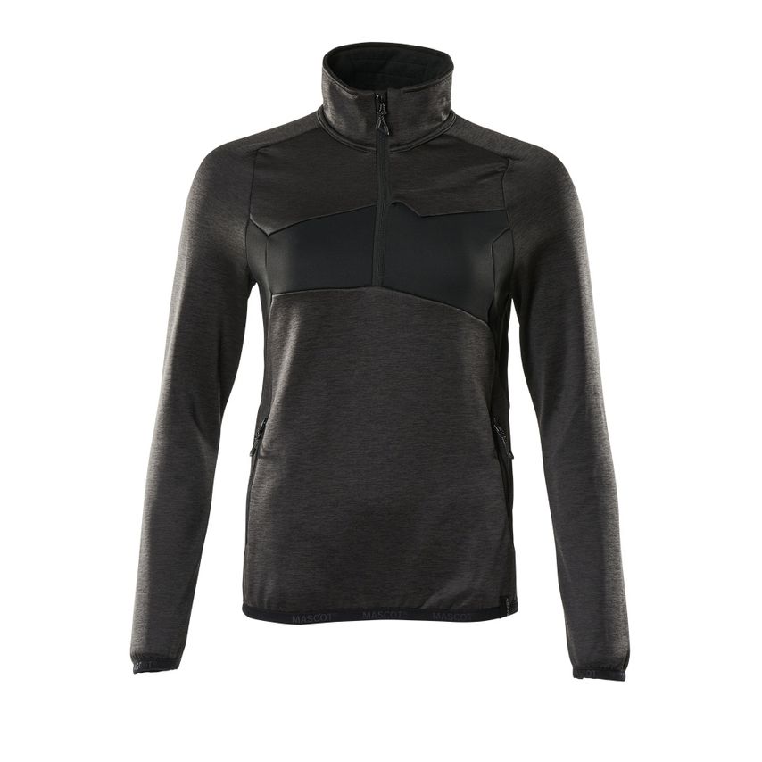 Mascot 18053-316 Women's Accelerate Fleece Jumper with Half ZIP - Dark Anthracit