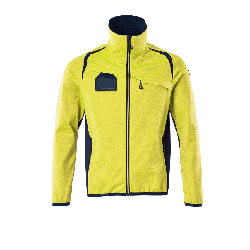 Mascot 19403-316 Accelerate Safe Fleece Jumper with Zipper - Hi-vis Yellow/Dark