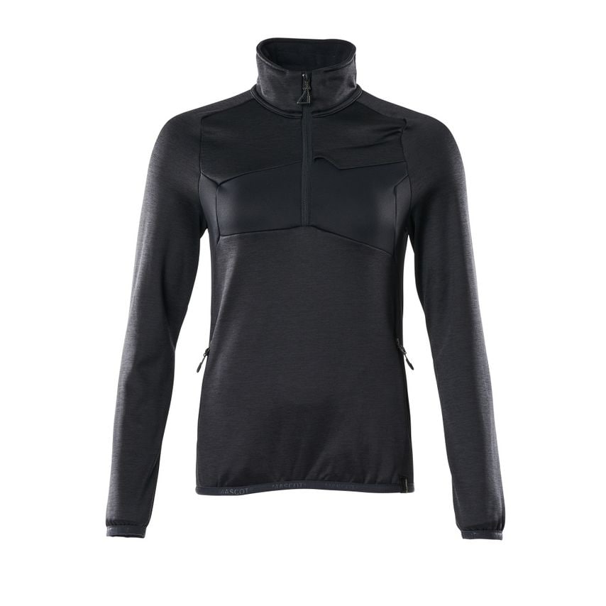Mascot 18053-316 Women's Accelerate Fleece Jumper with Half ZIP - Dark Navy - 4X