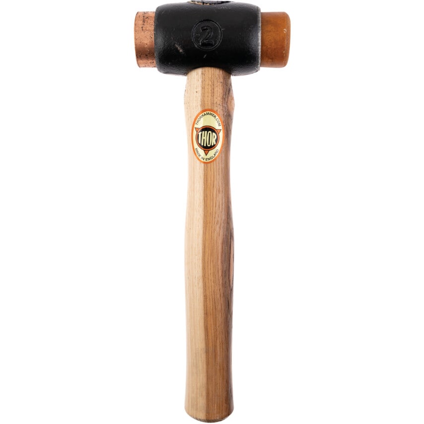 03-212 38mm Copper Hide Hammer with Wood Handle