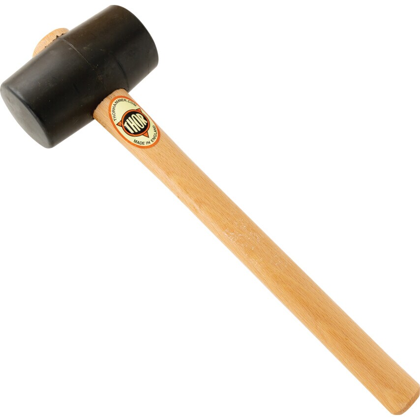 Thor Wood Shaft 11.46oz Rubber Mallet - Picture 2 of 3