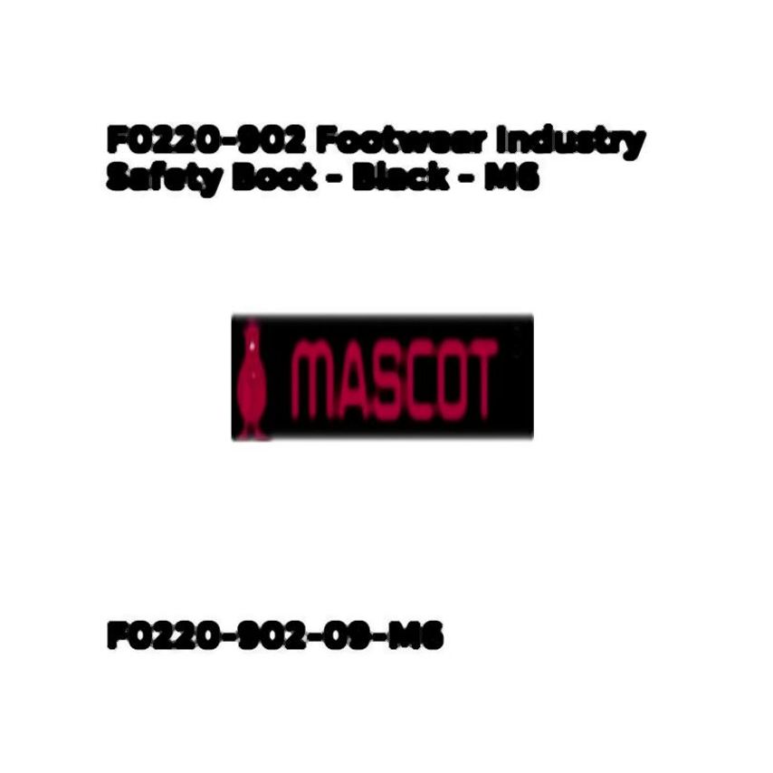 Mascot F0452-902 Footwear Industry Safety Boot - Black - M7