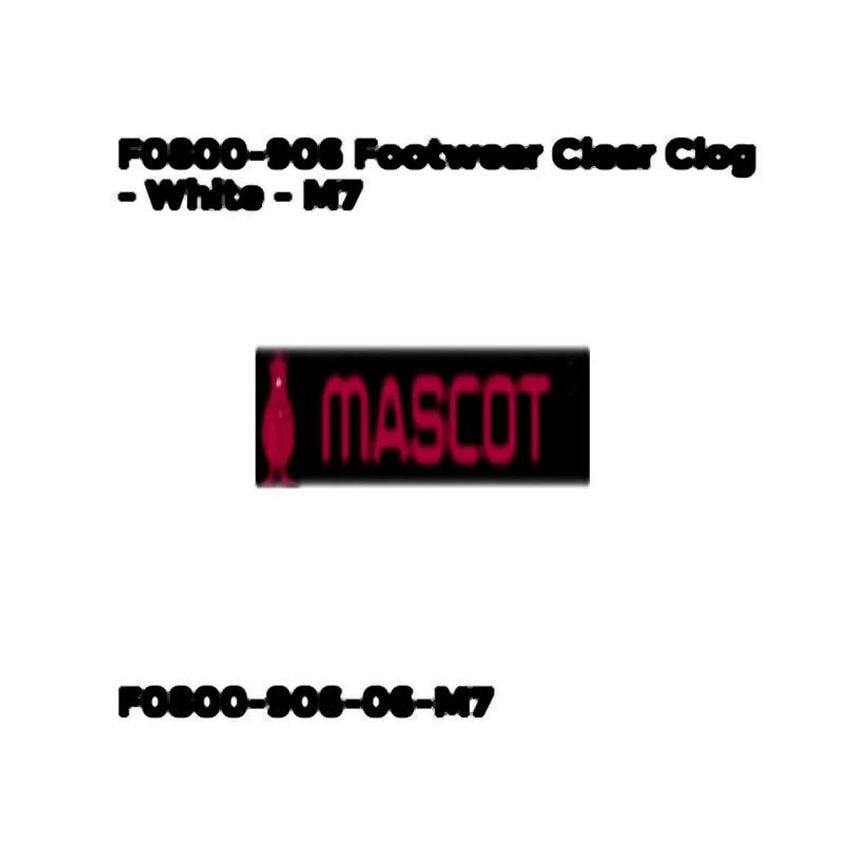 Mascot F0800-906 Footwear Clear Clog - White - L5