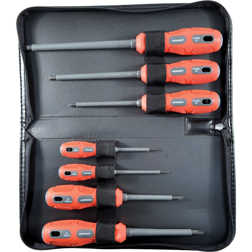 Kennedy VDE Dual Grip Screwdriver Set 7Pce PJ1007 at Zoro