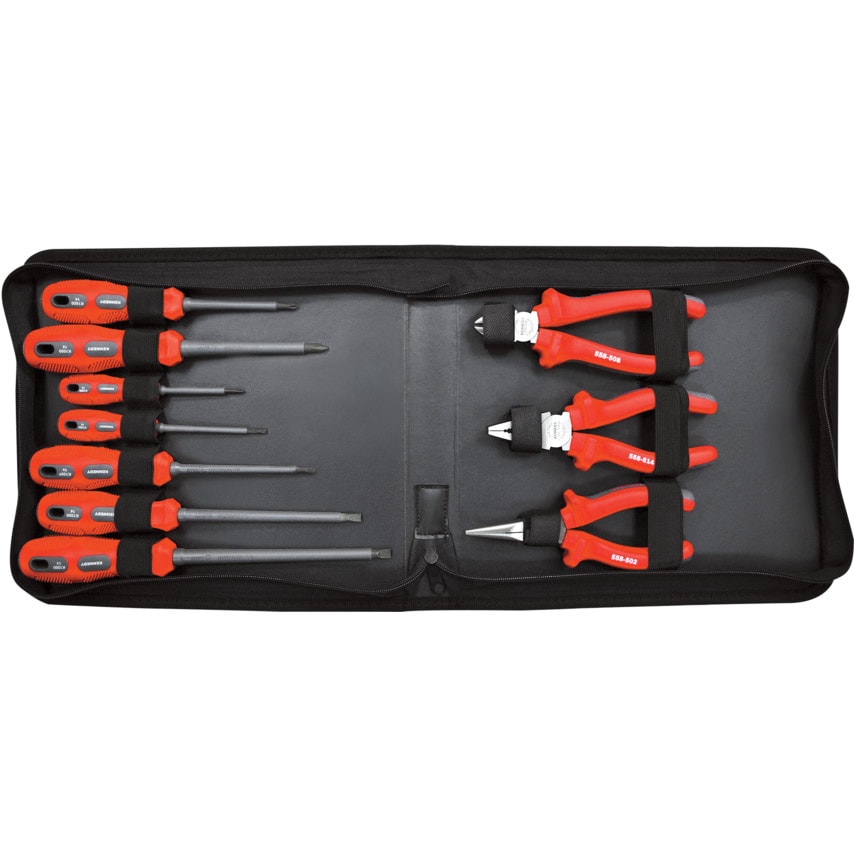 KennedyPro INSULATED SCREWDRIVER & P LIER SET 10PCE Zoro UK