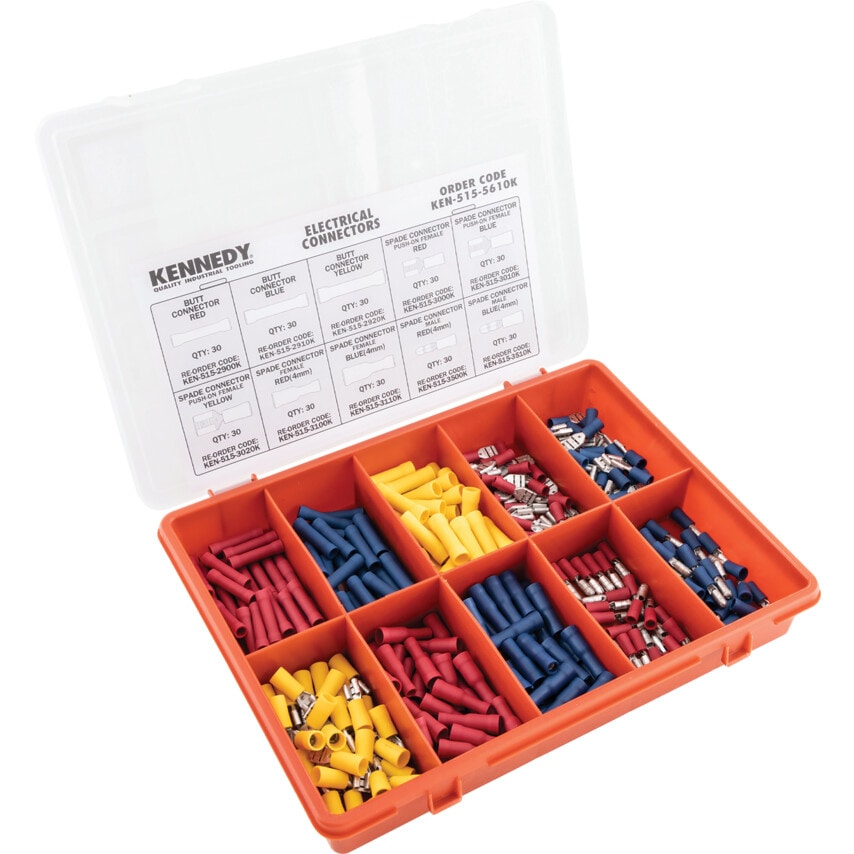 Terminals/Spades/Bulletsr Red/Blue/Ylw Kit 300 Piece