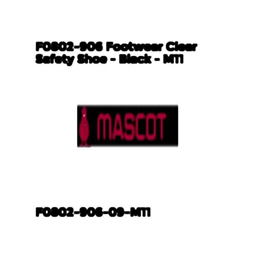 Mascot F0802-906 Footwear Clear Safety Shoe - Black - M12