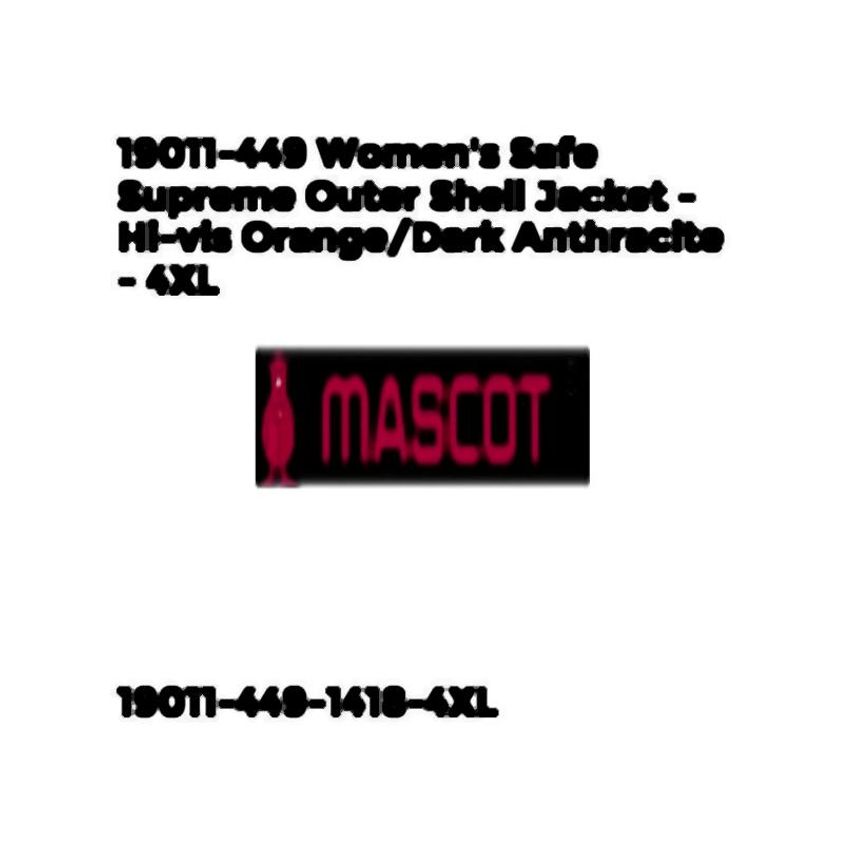 Mascot 19011-449 Women's Safe Supreme Outer Shell Jacket - Hi-vis Orange/Dark An