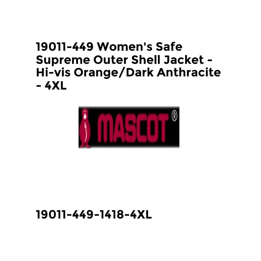Mascot 19011-449 Women's Safe Supreme Outer Shell Jacket - Hi-vis Orange/Dark An
