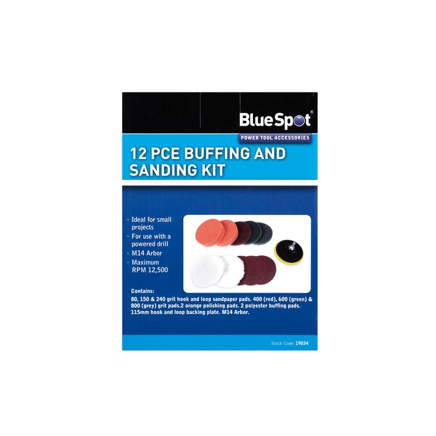 12 Piece Buffing and Sanding Kit