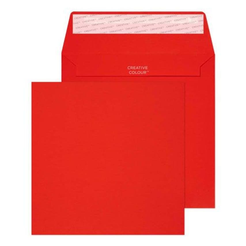 Creative Square Wallet Peel and Seal Pillar Box Red 160X160 120GSM - Box of 500