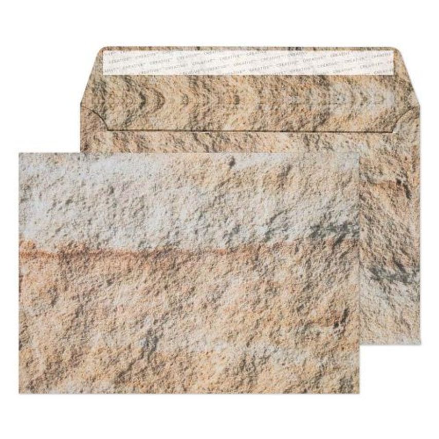 Creative Wallet Peel and Seal Jurassic Limestone C5 162x229 135gsm - Pack of 20