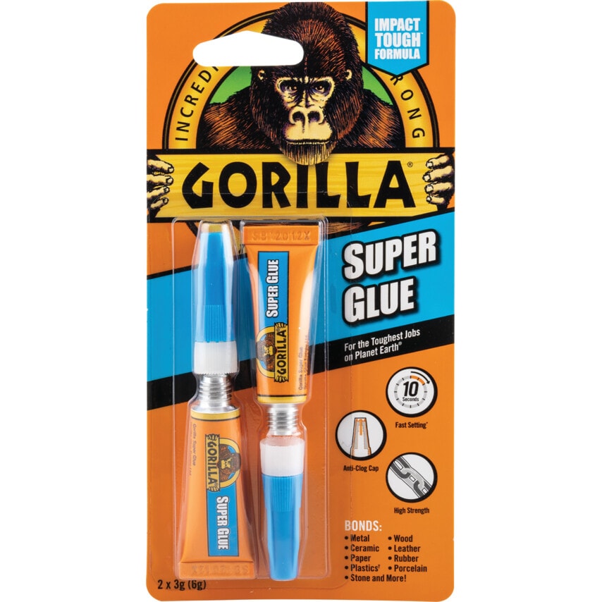 Gorilla Gorilla Super Glue Instant Adhesive Waterproof 3g