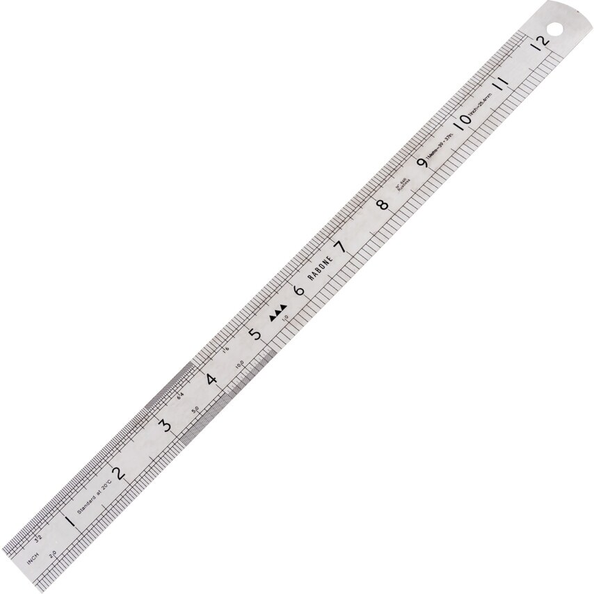 0-35-401 (64R) 300mm/12" Precision Steel Rule R/End Rigid