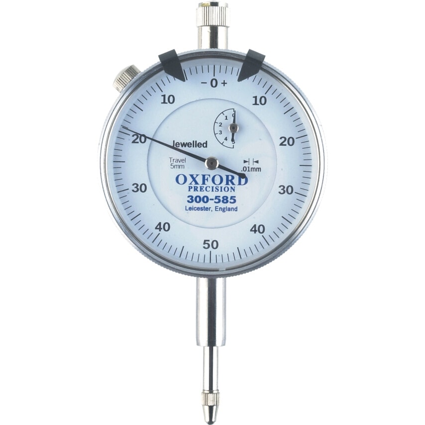 Oxford Plunger Dial Gauge 10mm x 0.01mm x 0-100 Jewelled