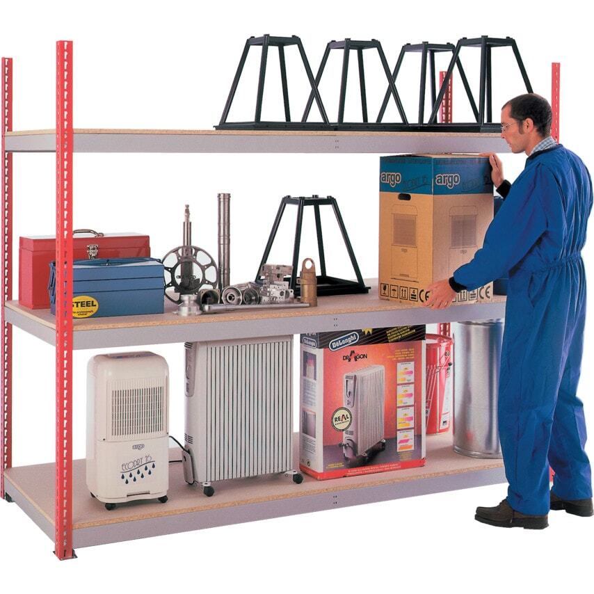Matlock Heavy Duty Shelving 1980 x 1500 x 90 0 3 Levels, Light Grey Up