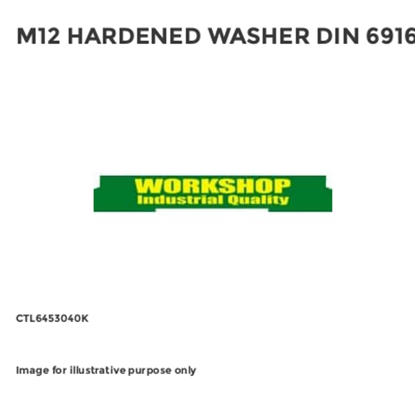 M12 Hardened Washer DIN 6916