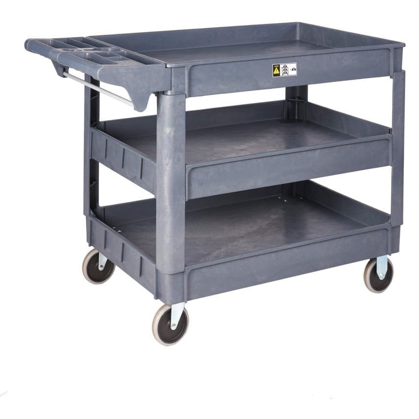 Workshop 3 Tray Deep Shelf Trolley 1100 x 650 x 850mm
