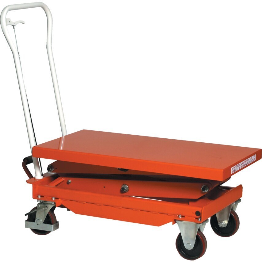 Warrior BS50 500KG Manual Mobile Lift Table BS50 at Zoro
