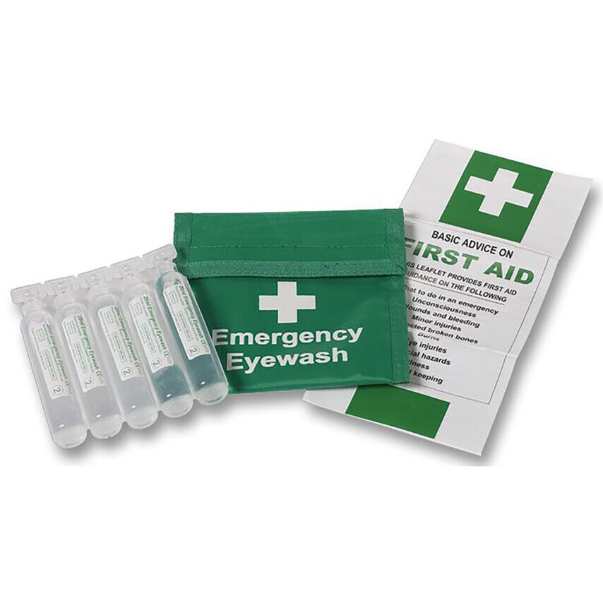 Eye Wash Belt Wallet, with 5X 20ml Eye Wash Pods