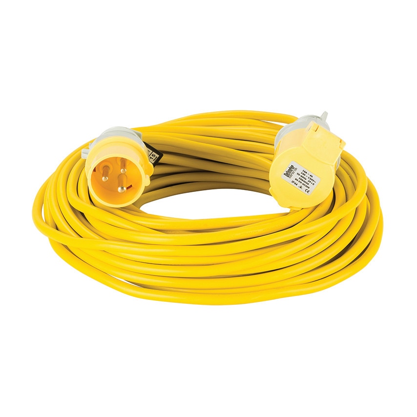 Defender Power And Light Defender 110V 16A 1.5mm 25M -Yellow Arctic Ext Lead