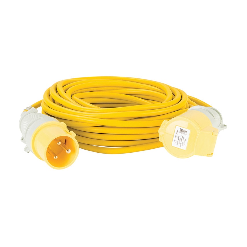 Defender Power And Light Defender 110V 32A 4mm 14M -Yellow Arctic Ext Lead