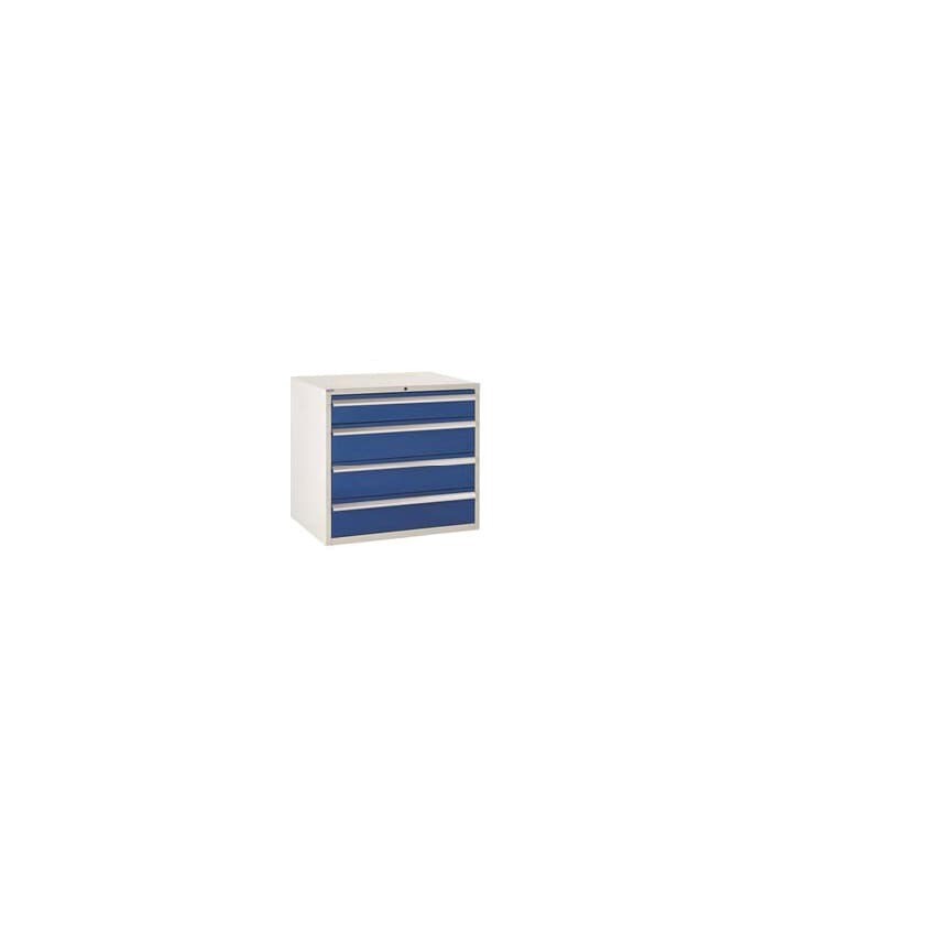 QMP Euroslide 4 Drawer 1 x 150mm, 3 x 200mm 825 x 900 x 650 Blue